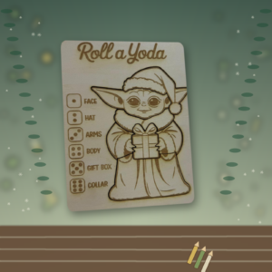 Roll a ....Yoda - Colour Your Own Wooden Roll-a-Character Puzzle Game – Children’s Festive Craft Activity