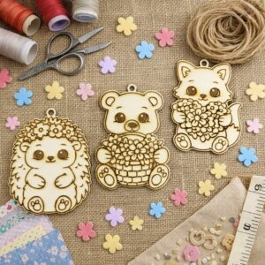Colour Your Own Woodland Animal Hanging Ornaments