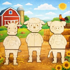 Colour Your Own Mix & Match Farm Animal Puzzle