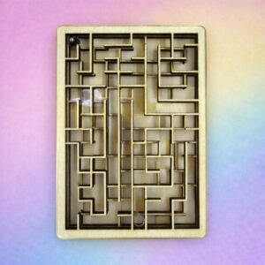 Advanced Double-Layer Rectangle Wooden Maze Puzzle for Kids