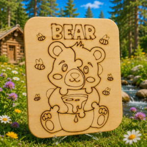 Wooden Bear Puzzle for Kids – Colour Your Own Wooden Jigsaw Puzzle